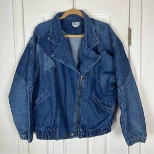 Vintage Lavon 80’s Geometric Patchwork Denim Jean Jacket Retro